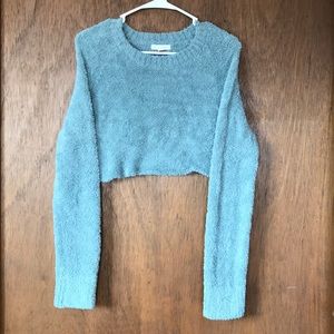 Teal cropped sweater
